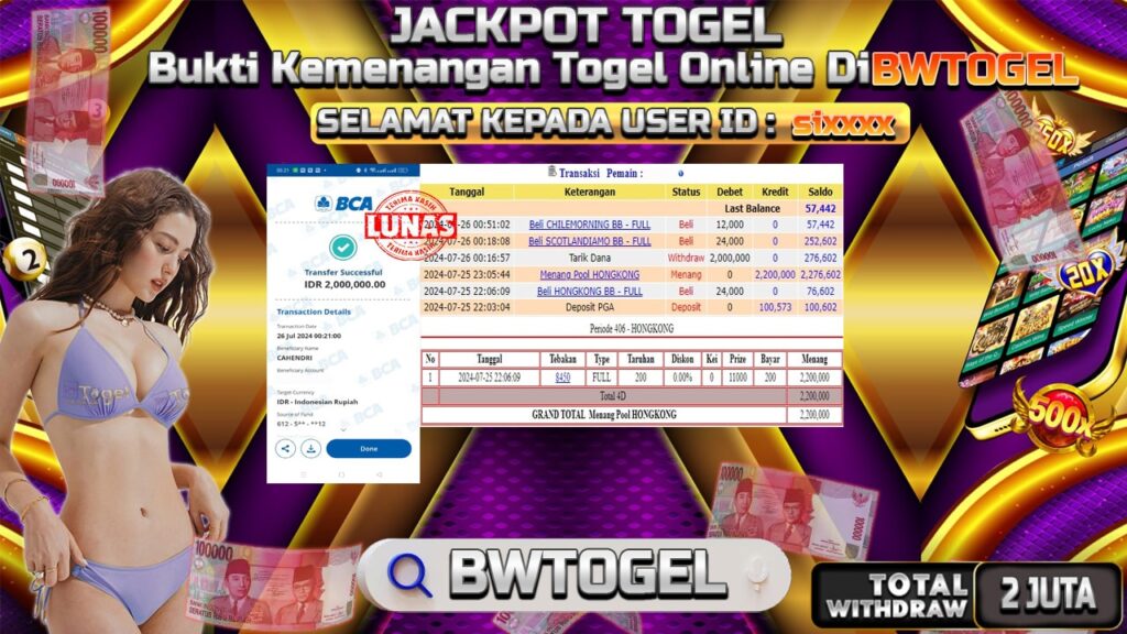 BUKTI JACKPOT TOGEL POOL HONGKONG TERPERCAYA DI INDONESIA TGL 26-07-2024