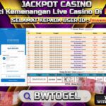 BUKTI JACKPOT LIVE CASINO BACCARAT TERPERCAYA DI INDONESIA TGL 03-07-2024