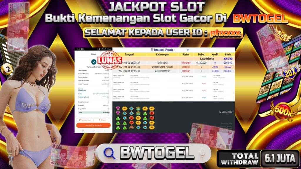 BUKTI JACKPOT SLOT GATES OF OLYMPUS 1000 TERPERCAYA DI INDONESIA TGL 01-08-2024