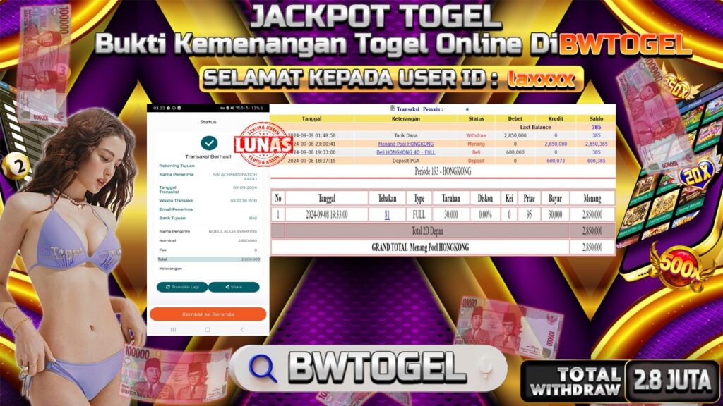 BUKTI JACKPOT TOGEL POOL HONGKONG TERPERCAYA DI INDONESIA TGL 09-09-2024