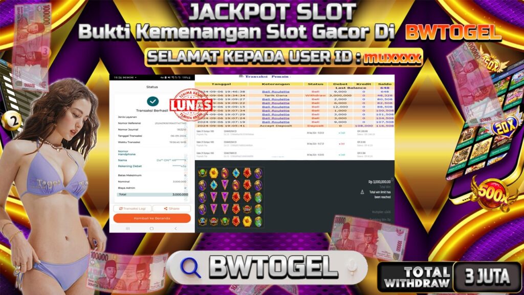 BUKTI JACKPOT SLOT GATES OF OLYMPUS 1000 TERPERCAYA DI INDONESIA TGL 06-09-2024