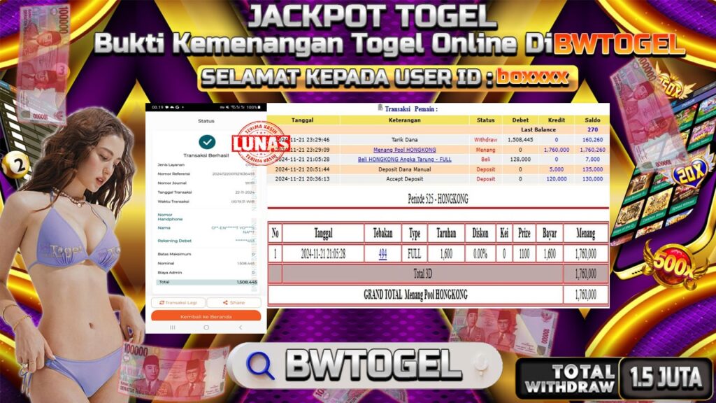 BUKTI JACKPOT TOGEL HONGKONG TERPERCAYA DI INDONESIA TGL 22-11-2024