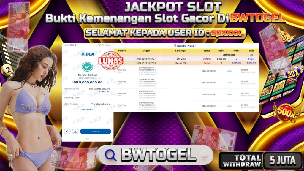 BUKTI JACKPOT SLOT MAHJONG WAYS TERPERCAYA DI INDONESIA TGL 30-12-2024