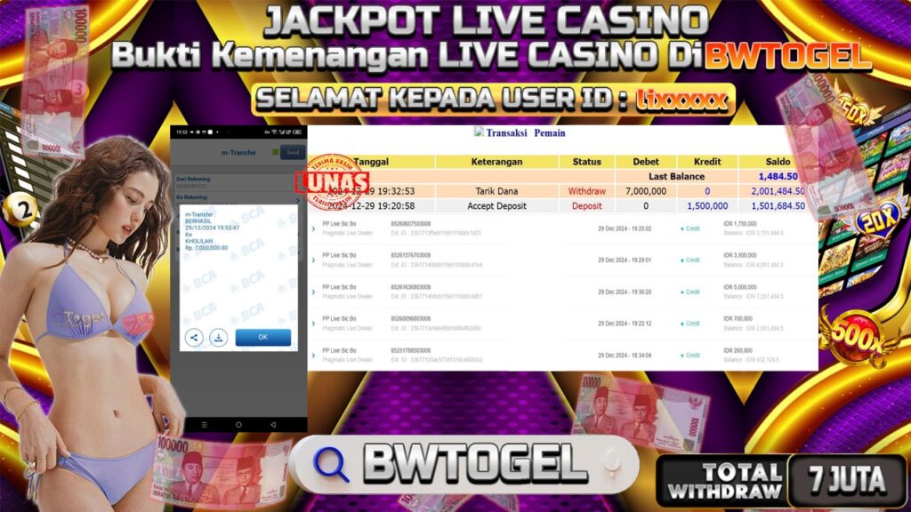 BUKTI JACKPOT PP LIVE SIC BO TERPERCAYA DI INDONESIA TGL 29-12-2024