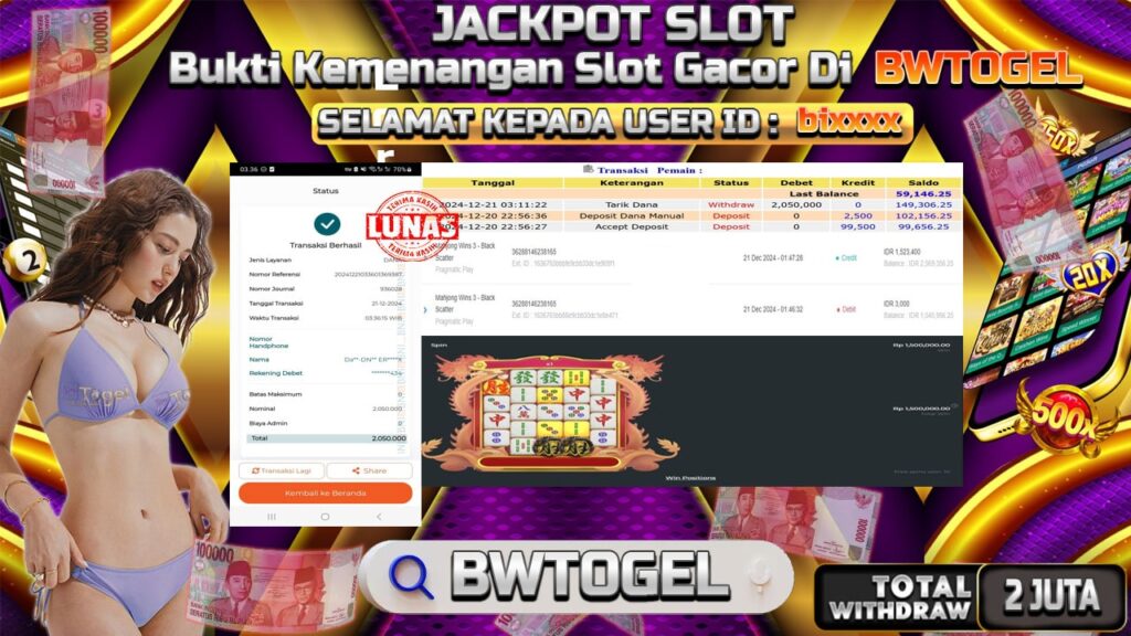 BUKTI JACKPOT SLOT MAHJONG WINS 3 – BLACK SCATTER TERPERCAYA DI INDONESIA TGL 21-12-2024