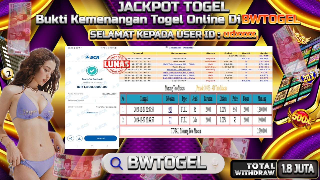 BUKTI JACKPOT TOGEL TOTO MACAU TERPERCAYA DI INDONESIA TGL 28-12-2024