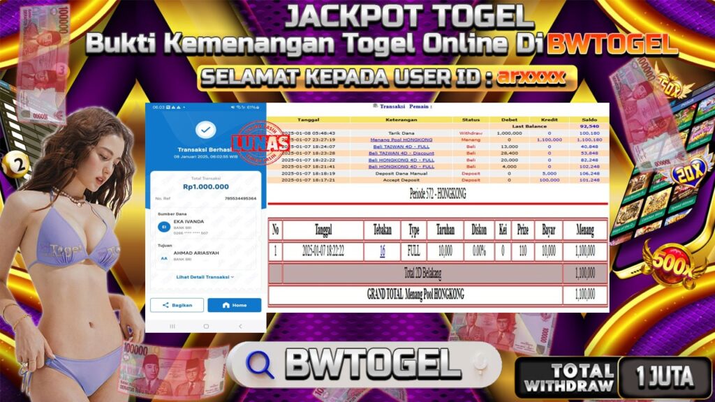 BUKTI JACKPOT TOGEL HONGKONG TERPERCAYA DI INDONESIA TGL 08-01-2025