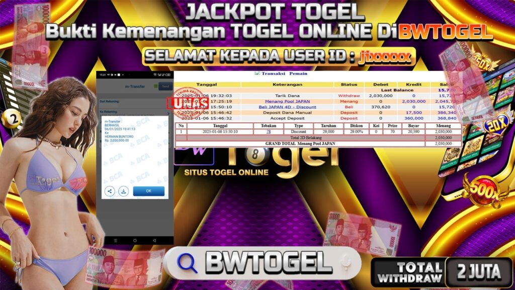 BUKTI JACKPOT TOGEL JAPAN TERPERCAYA DI INDONESIA TGL 06-01-2025